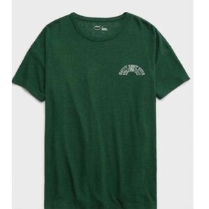 NWT Aerie  Breezy Boyfriend "Happy Right Here" Graphic Tee Green size M